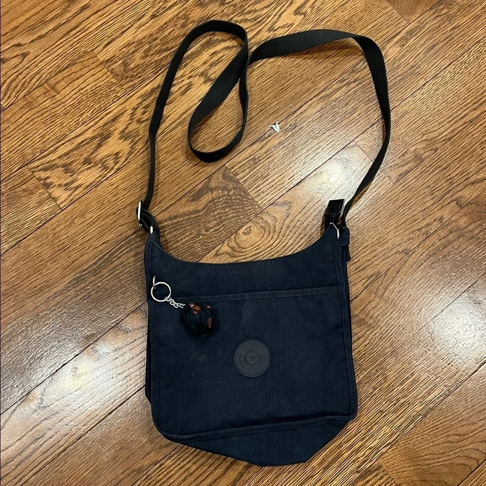 Kipling Black Messenger Bag with Charm